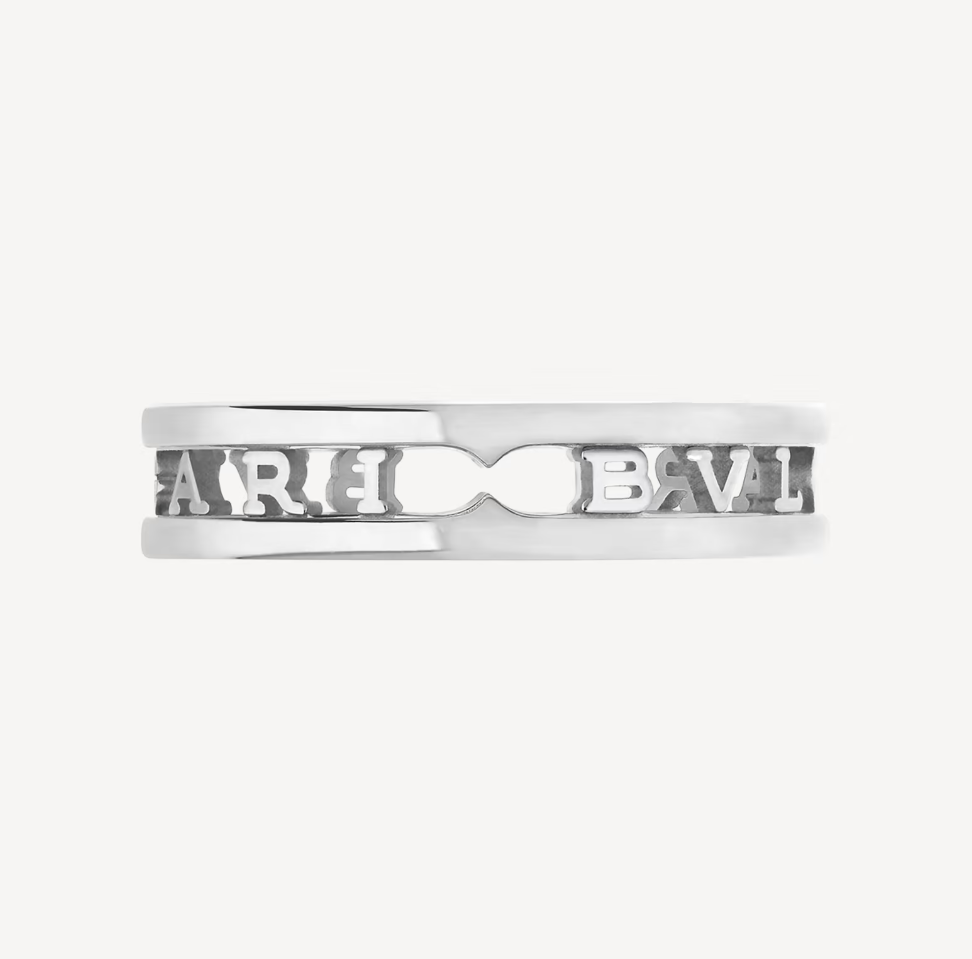 [⭐Haelin Jewelry]ZERO 1 ONE-BAND WITH OPENWORK LOGO SPIRAL RING