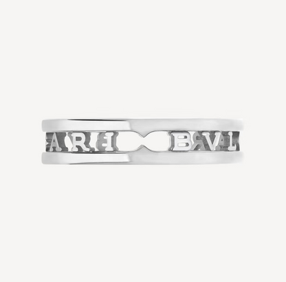 [⭐Haelin Jewelry]ZERO 1 ONE-BAND WITH OPENWORK LOGO SPIRAL RING