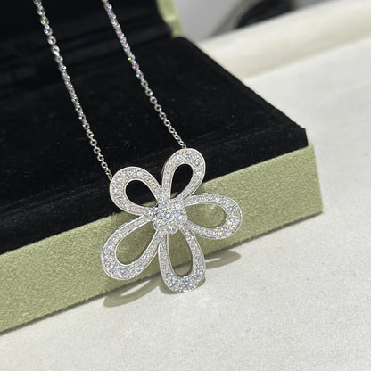[⭐Haelin Jewelry]FLOWERLACE NECKLACE FULL DIAMONDS