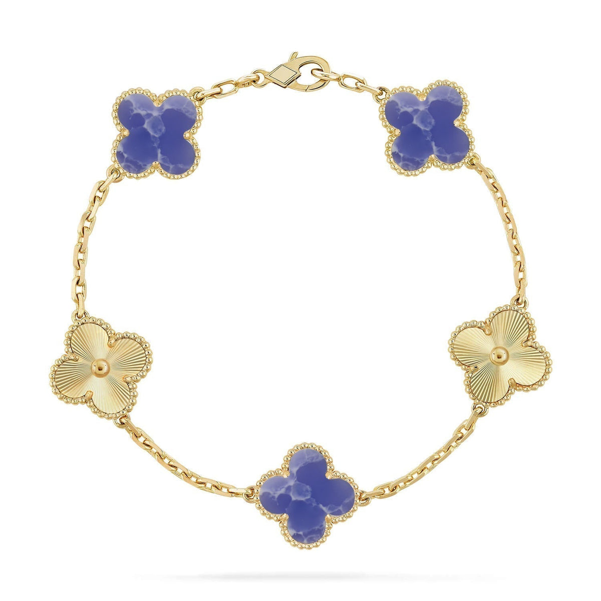 [⭐Haelin Jewelry]CLOVER 5 MOTIF BLUE VEINS BRACELET COLLECTION