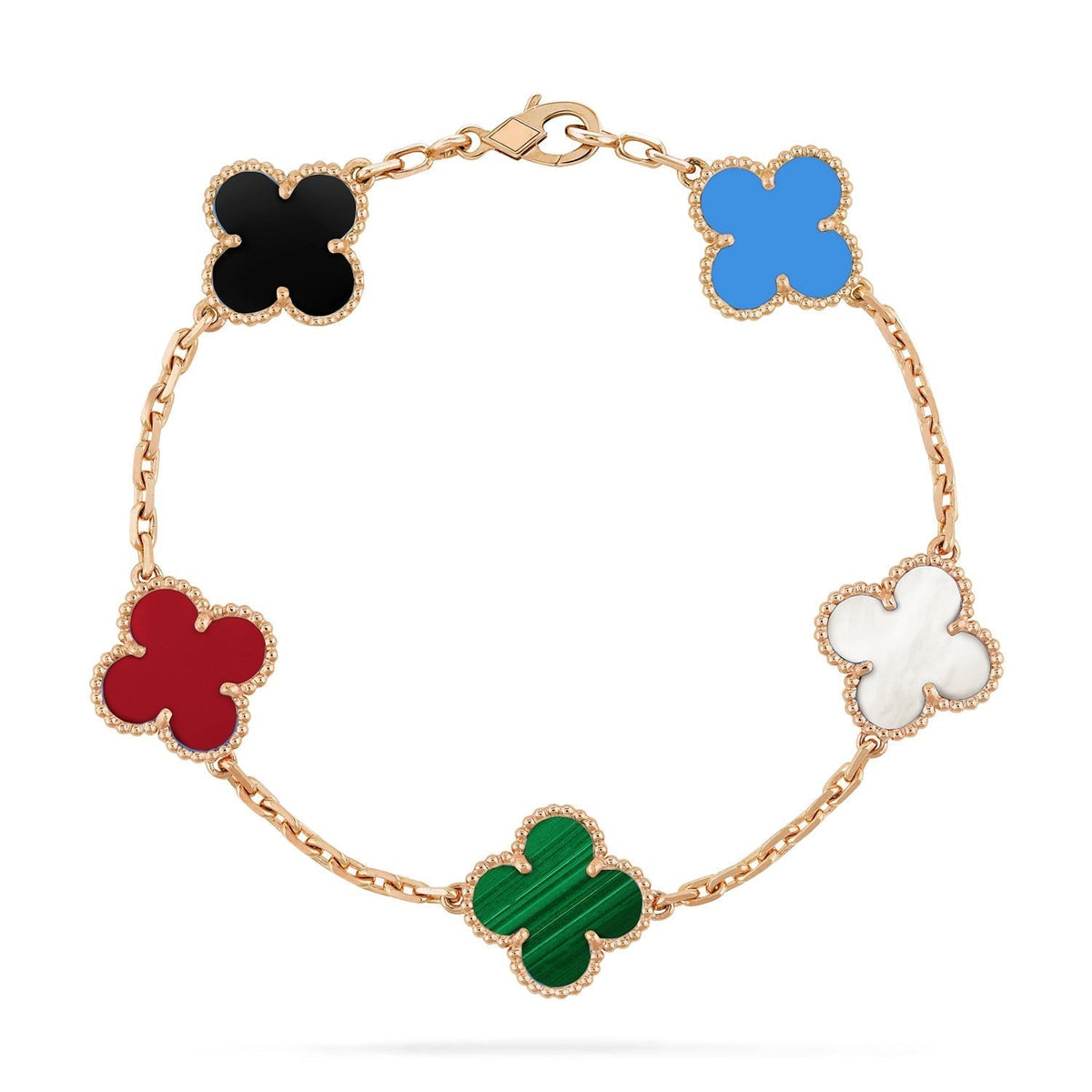 [⭐Haelin Jewelry]CLOVER 5 MOTIFS MULTICOLOR BRACELET