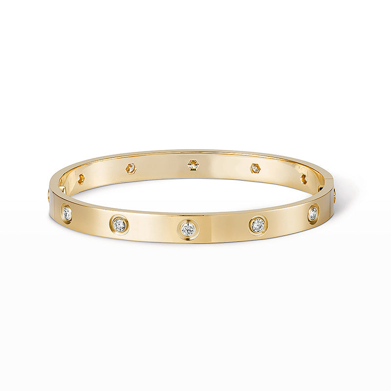 [⭐Haelin Jewelry]LOVE BRACELET 6.1MM 10 DIAMONDS