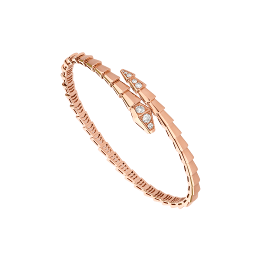[⭐Haelin Jewelry]SERPENTI BRACELET DIAMONDS PINK GOLD
