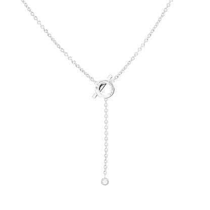 [⭐Haelin Jewelry]FINESSE SILVER DIAMOND NECKLACE