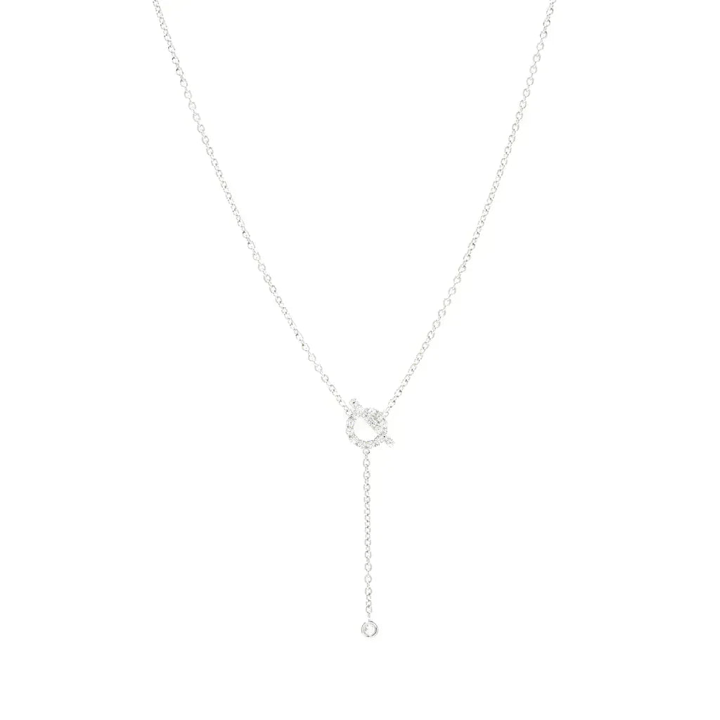 [⭐Haelin Jewelry]FINESSE SILVER DIAMOND NECKLACE