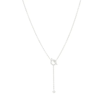 [⭐Haelin Jewelry]FINESSE SILVER DIAMOND NECKLACE