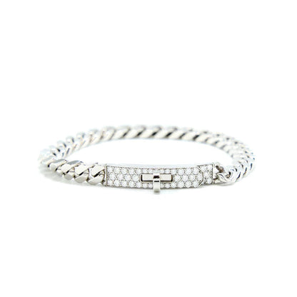 [⭐Haelin Jewelry]KELLY CHAIN SILVER DIAMOND BRACELET