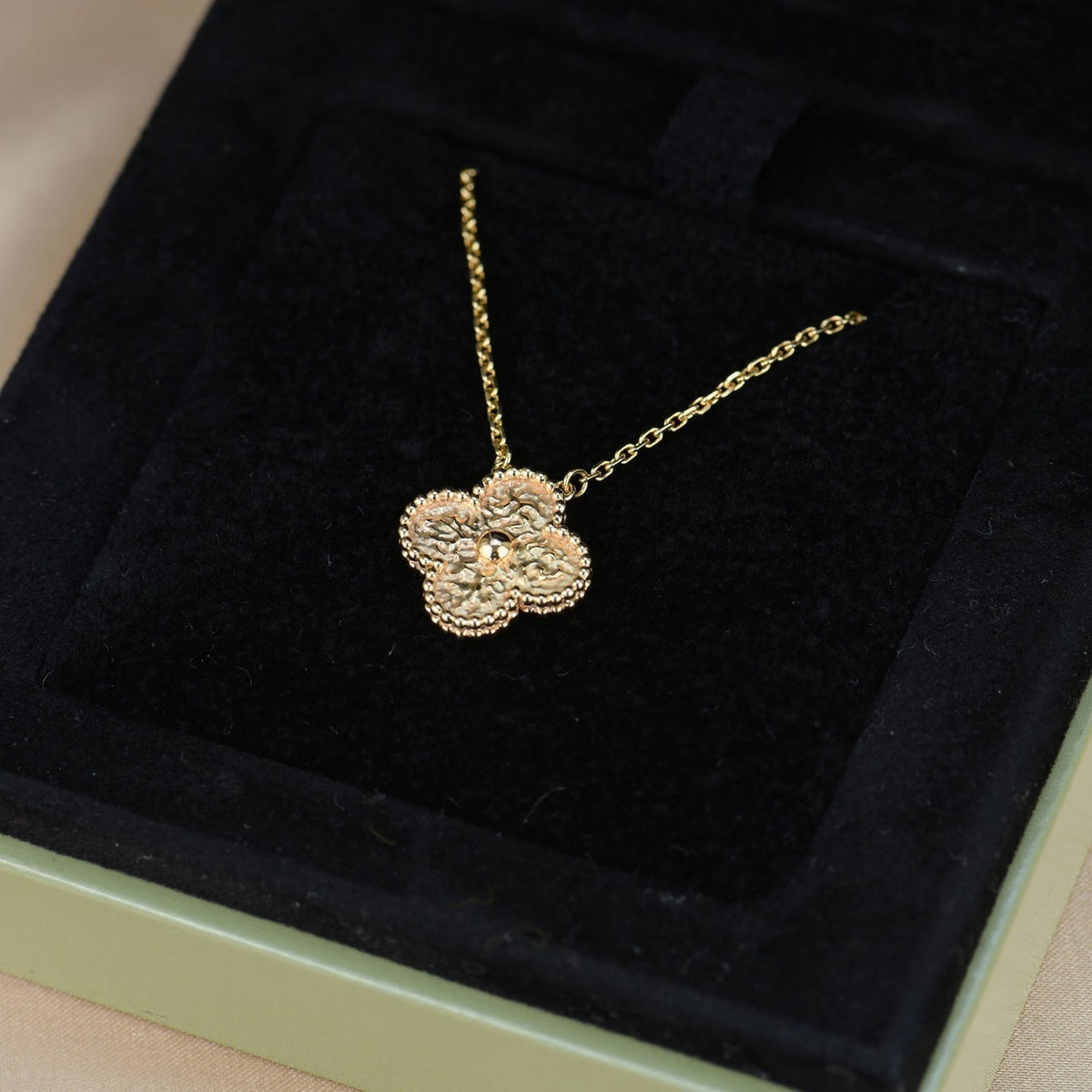 [⭐Haelin Jewelry]CLOVER 15MM  BRONZING NECKLACE
