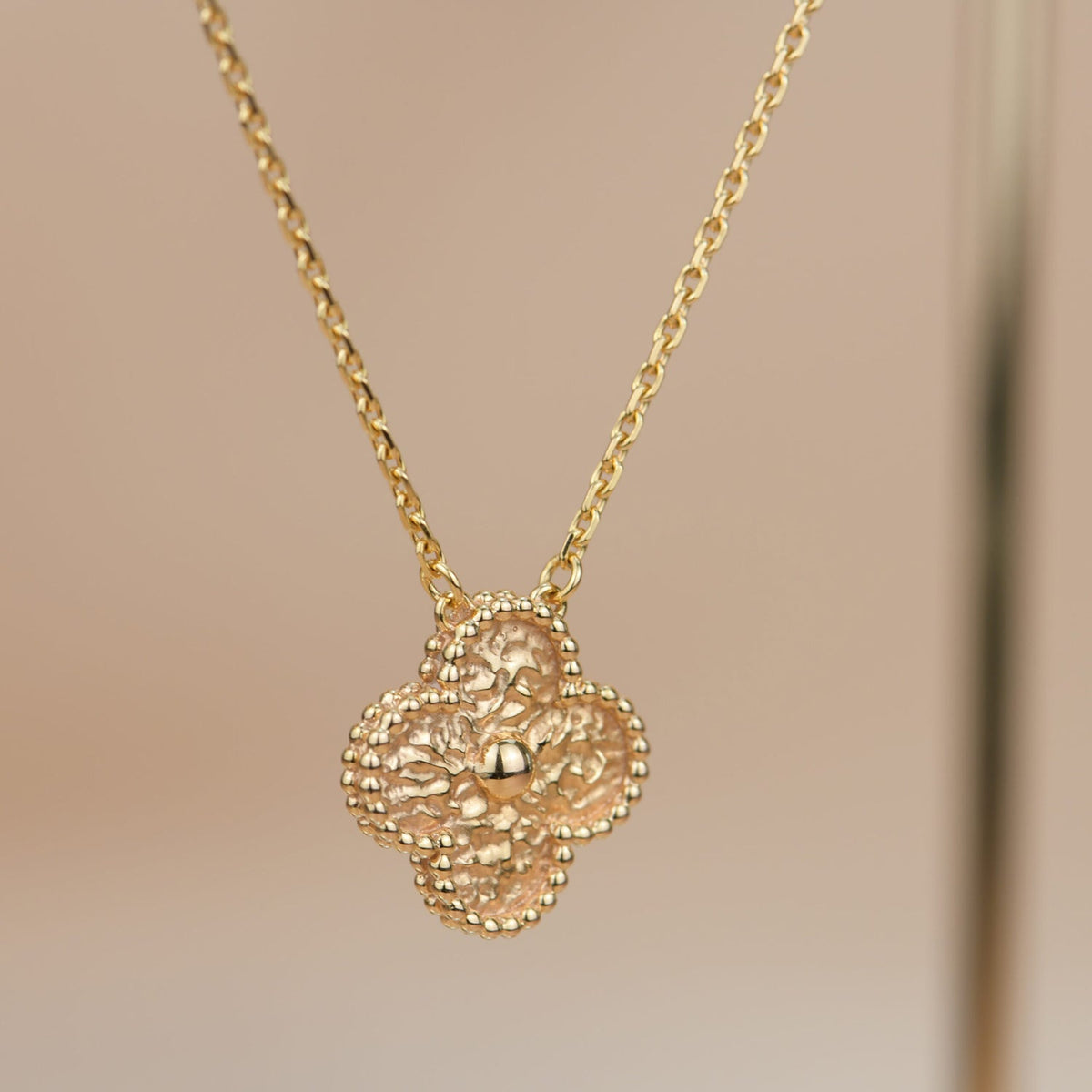 [⭐Haelin Jewelry]CLOVER 15MM  BRONZING NECKLACE