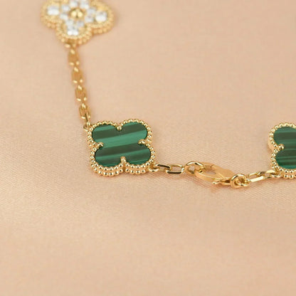 [⭐Haelin Jewelry] CLOVER 5 MOTIF MALACHITE BRACELET COLLECTION