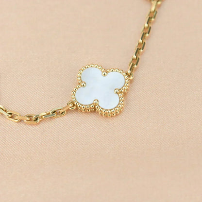 [⭐Haelin Jewelry]CLOVER WHITE PEARL MOP 5 MOTIF BRACELET COLLECTION