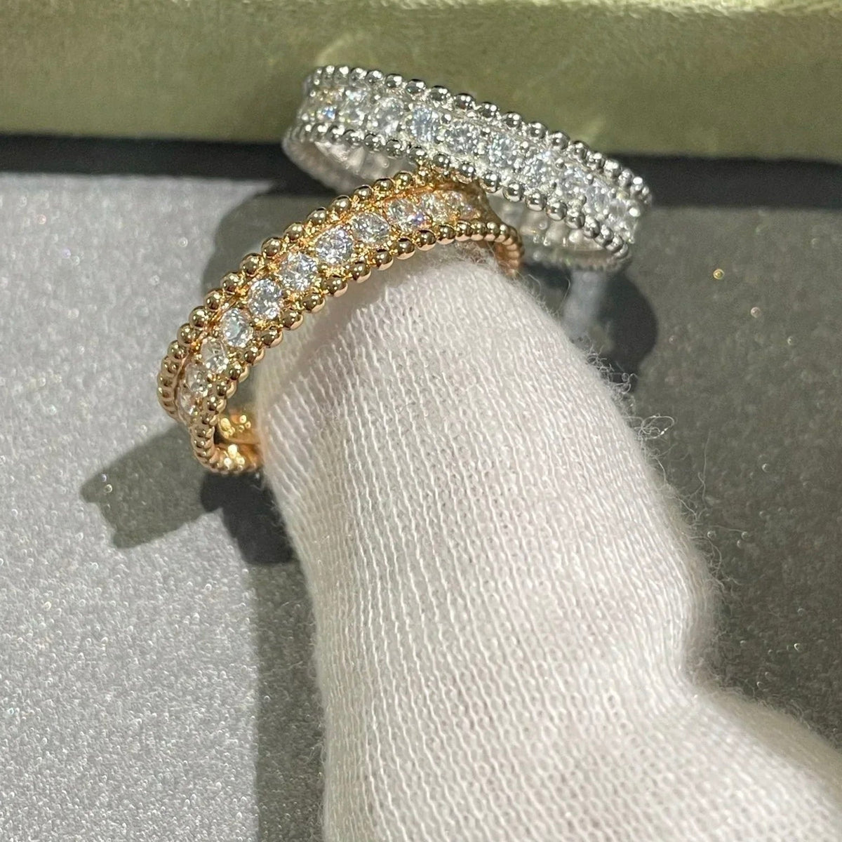 [⭐Haelin Jewelry]PERLEE DIAMOND SILVER RING