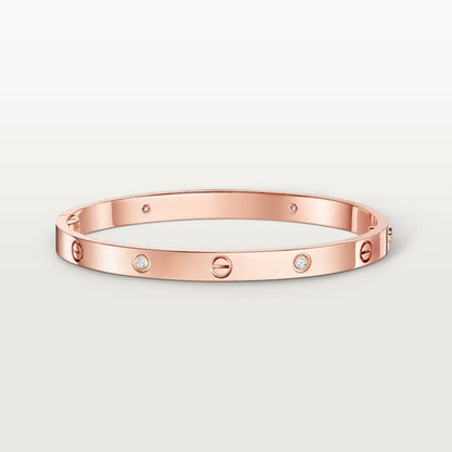 [⭐Haelin Jewelry]LOVE BRACELET 4.8MM 4 DIAMONDS