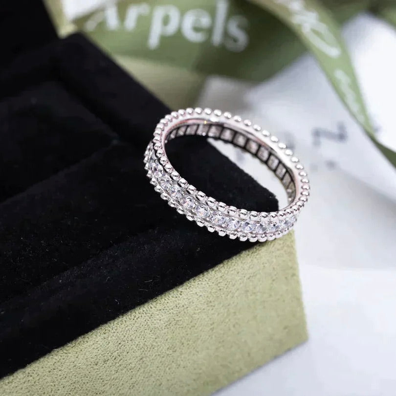 [⭐Haelin Jewelry]PERLEE DIAMOND SILVER RING
