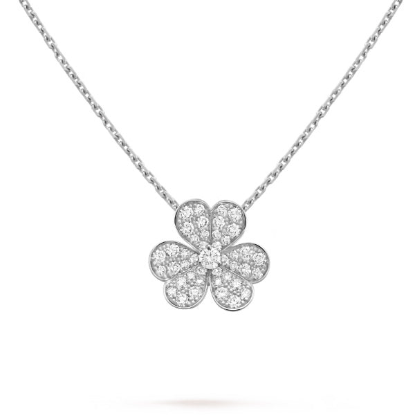 [⭐Haelin Jewelry]CLOVER DIAMOND NECKLACE SILVER