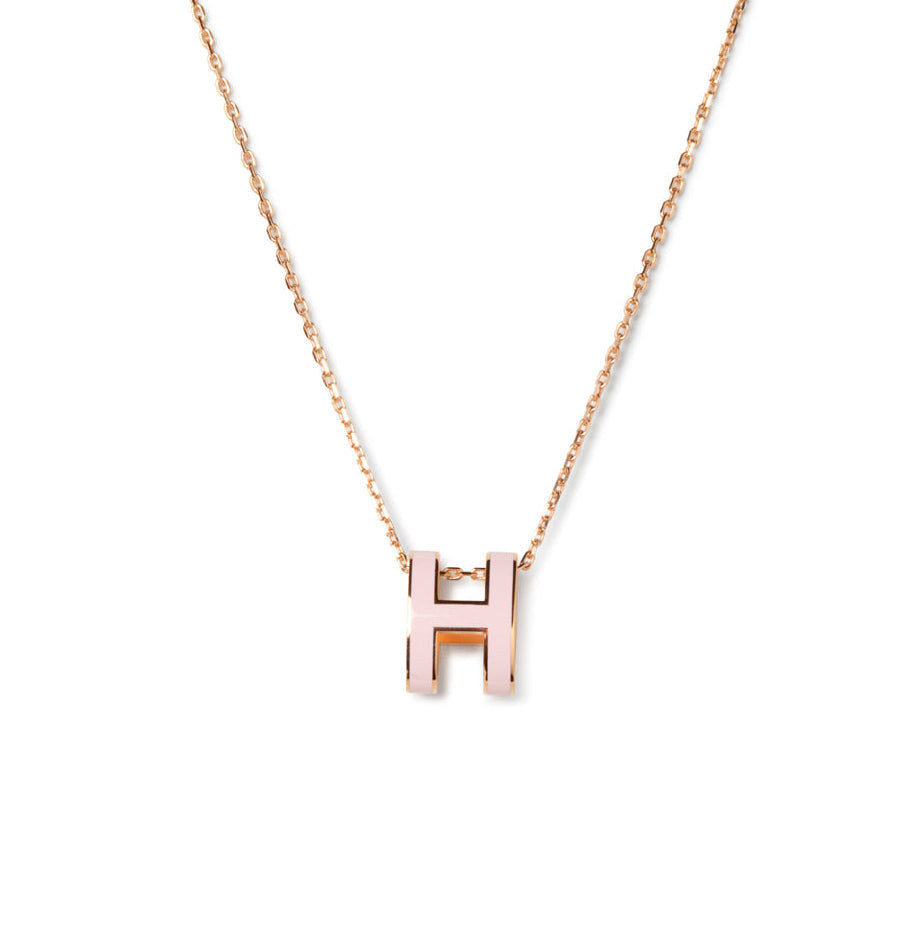 [⭐Haelin Jewelry]POP H PEDANT PINK GOLD