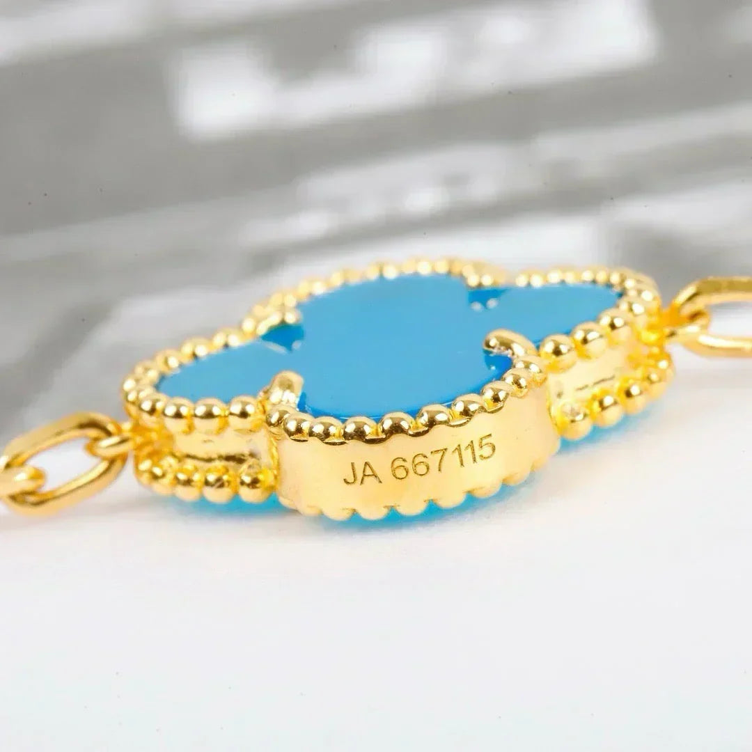 [⭐Haelin Jewelry] CLOVER 5 MOTIF TURQUOISE BRACELET COLLECTION