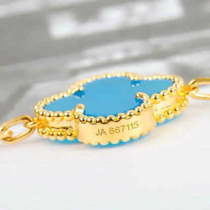 [⭐Haelin Jewelry] CLOVER 5 MOTIF TURQUOISE BRACELET COLLECTION