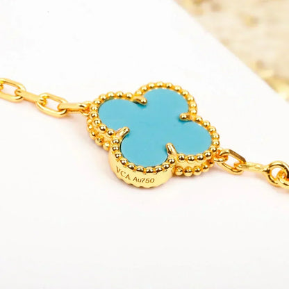 [⭐Haelin Jewelry] CLOVER 5 MOTIF TURQUOISE BRACELET COLLECTION