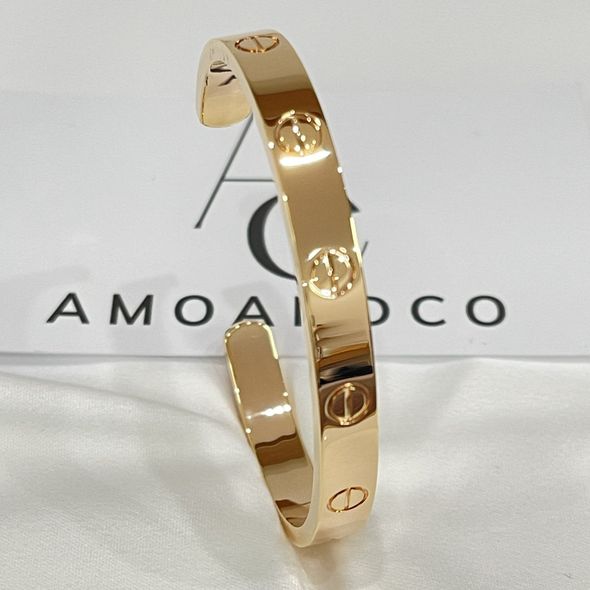 [⭐Haelin Jewelry]LOVE BRACELET 6.1MM OPEN CUFF