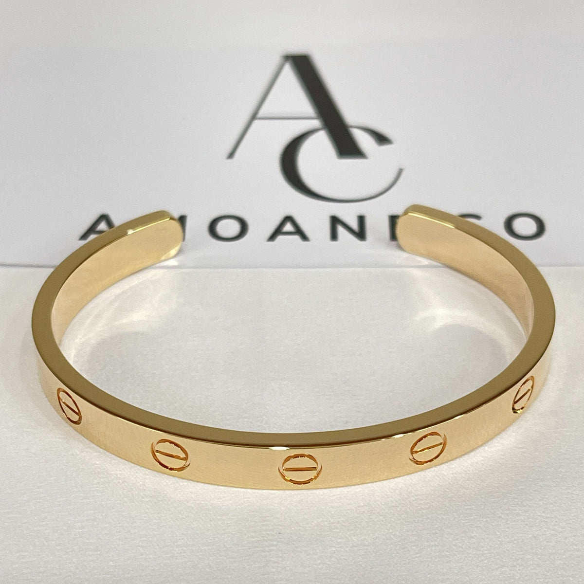 [⭐Haelin Jewelry]LOVE BRACELET 6.1MM OPEN CUFF