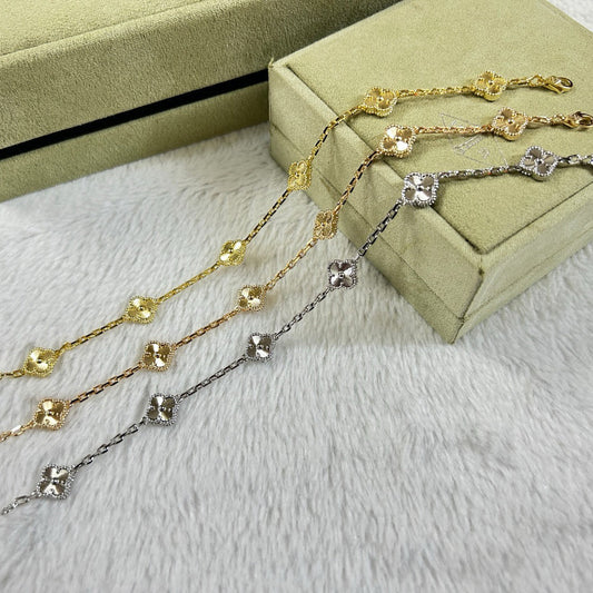 [⭐Haelin Jewelry]CLOVER 6 MOTIF DIAMOND BRACELET