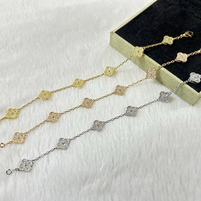 [⭐Haelin Jewelry]CLOVER 6 MOTIF DIAMOND BRACELET