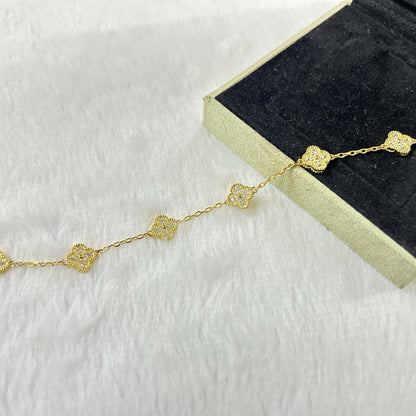 [⭐Haelin Jewelry]CLOVER 6 MOTIF DIAMOND BRACELET