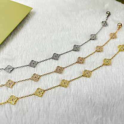 [⭐Haelin Jewelry]CLOVER 6 MOTIF DIAMOND BRACELET