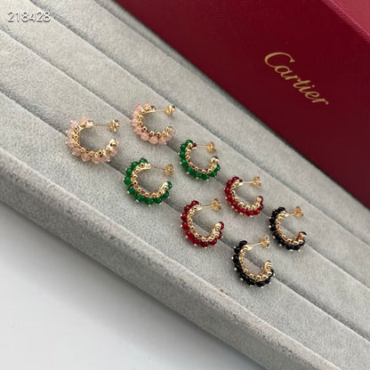 [⭐Haelin Jewelry]NEW COLORED GEMSTONE COLLECTION SMALL HOOP EARRINGS