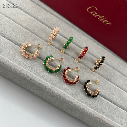 [⭐Haelin Jewelry]NEW COLORED GEMSTONE COLLECTION SMALL HOOP EARRINGS