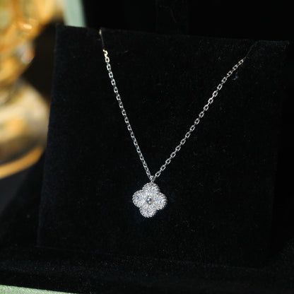 [⭐Haelin Jewelry]CLOVER MINI 9.5MM PENDANT DIAMOND NECKLACE