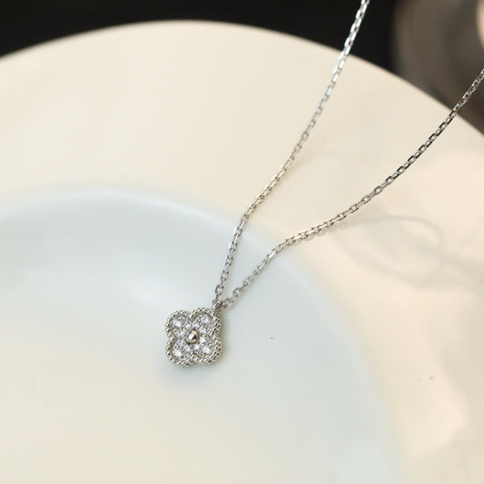 [⭐Haelin Jewelry]CLOVER MINI 9.5MM PENDANT DIAMOND NECKLACE