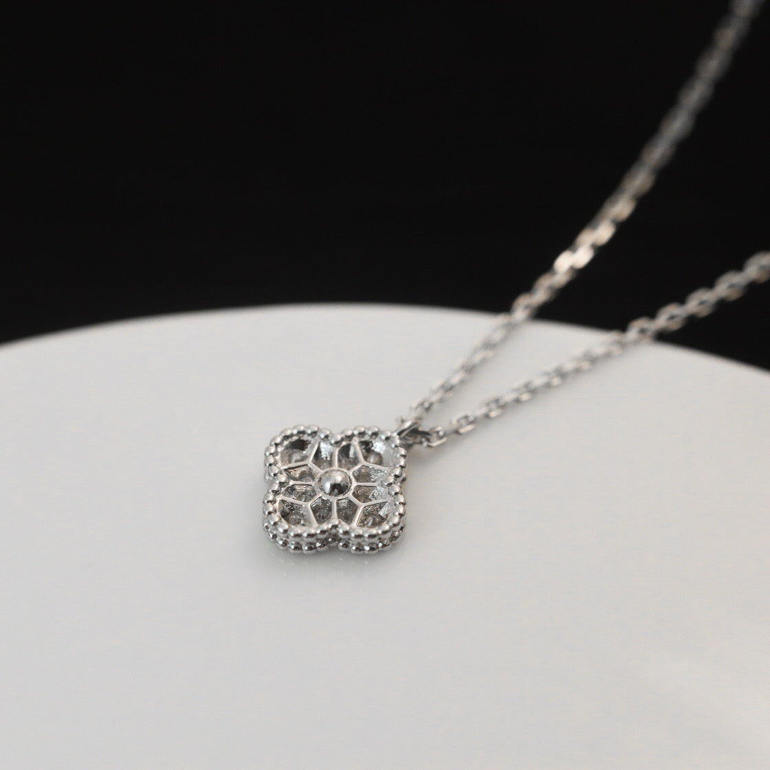 [⭐Haelin Jewelry]CLOVER MINI 9.5MM PENDANT DIAMOND NECKLACE