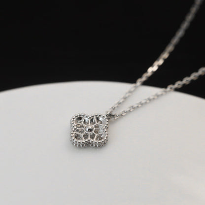 [⭐Haelin Jewelry]CLOVER MINI 9.5MM PENDANT DIAMOND NECKLACE