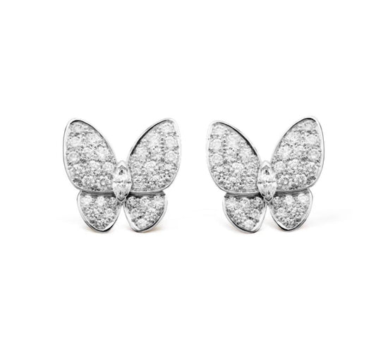 [⭐Haelin Jewelry]BUTTERFLY ALL DIAMOND EARRINGS