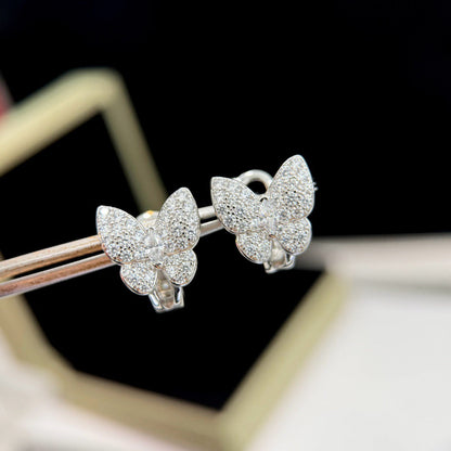 [⭐Haelin Jewelry]BUTTERFLY ALL DIAMOND EARRINGS