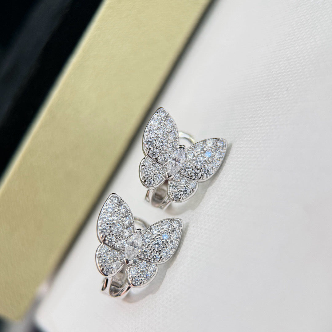 [⭐Haelin Jewelry]BUTTERFLY ALL DIAMOND EARRINGS