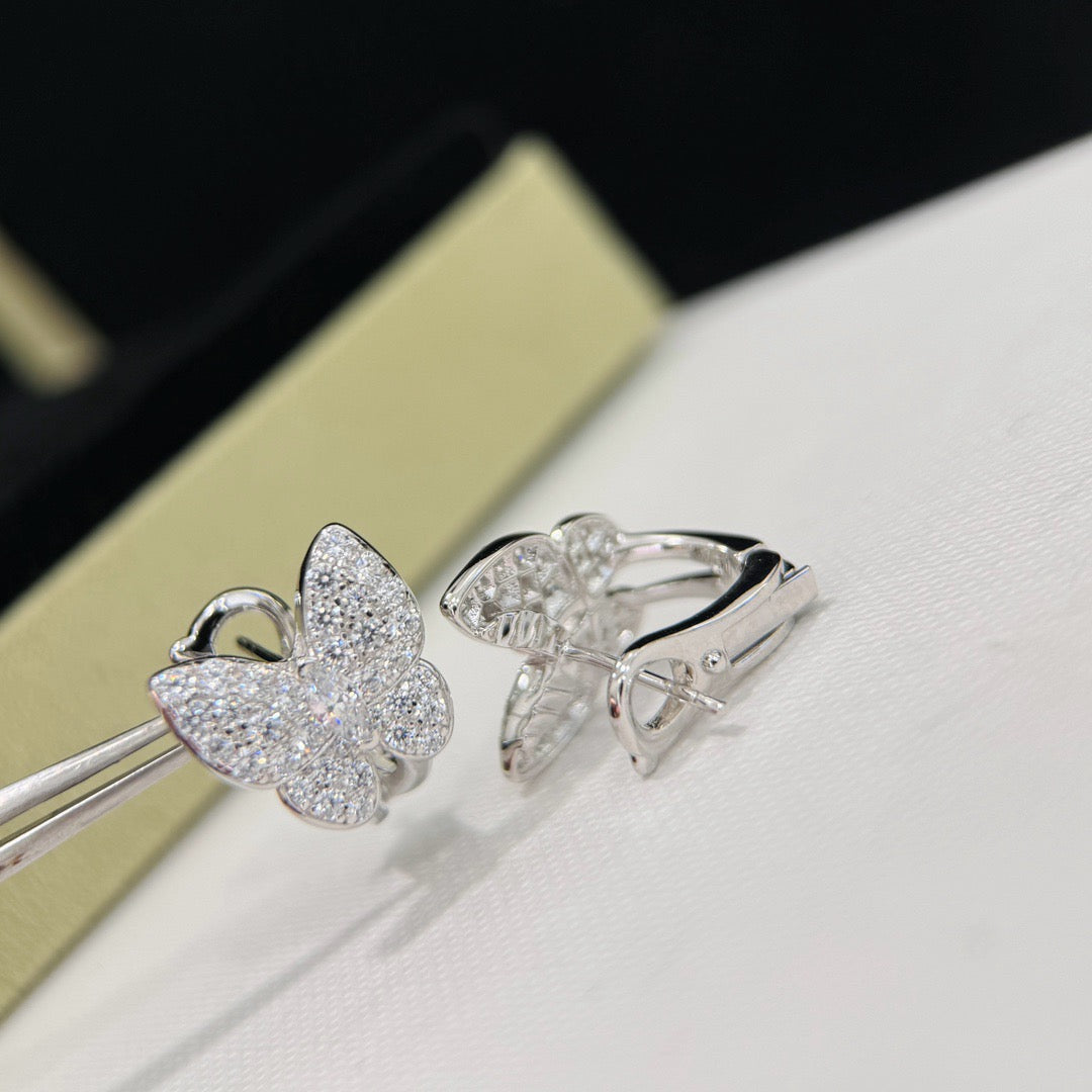 [⭐Haelin Jewelry]BUTTERFLY ALL DIAMOND EARRINGS