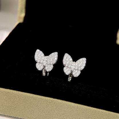 [⭐Haelin Jewelry]BUTTERFLY ALL DIAMOND EARRINGS