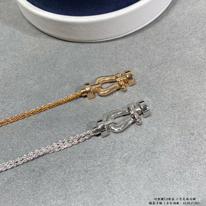 [⭐Haelin Jewelry]FORCE SMALL HORSESHOE  DIAMOND CHAIN ROPE BRACELET