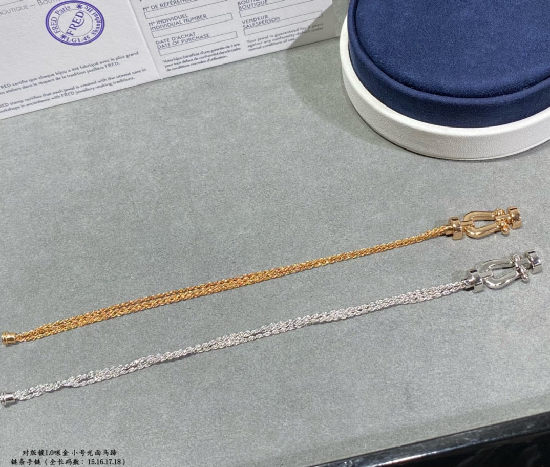 [⭐Haelin Jewelry]FORCE SMALL HORSESHOE  DIAMOND CHAIN ROPE BRACELET