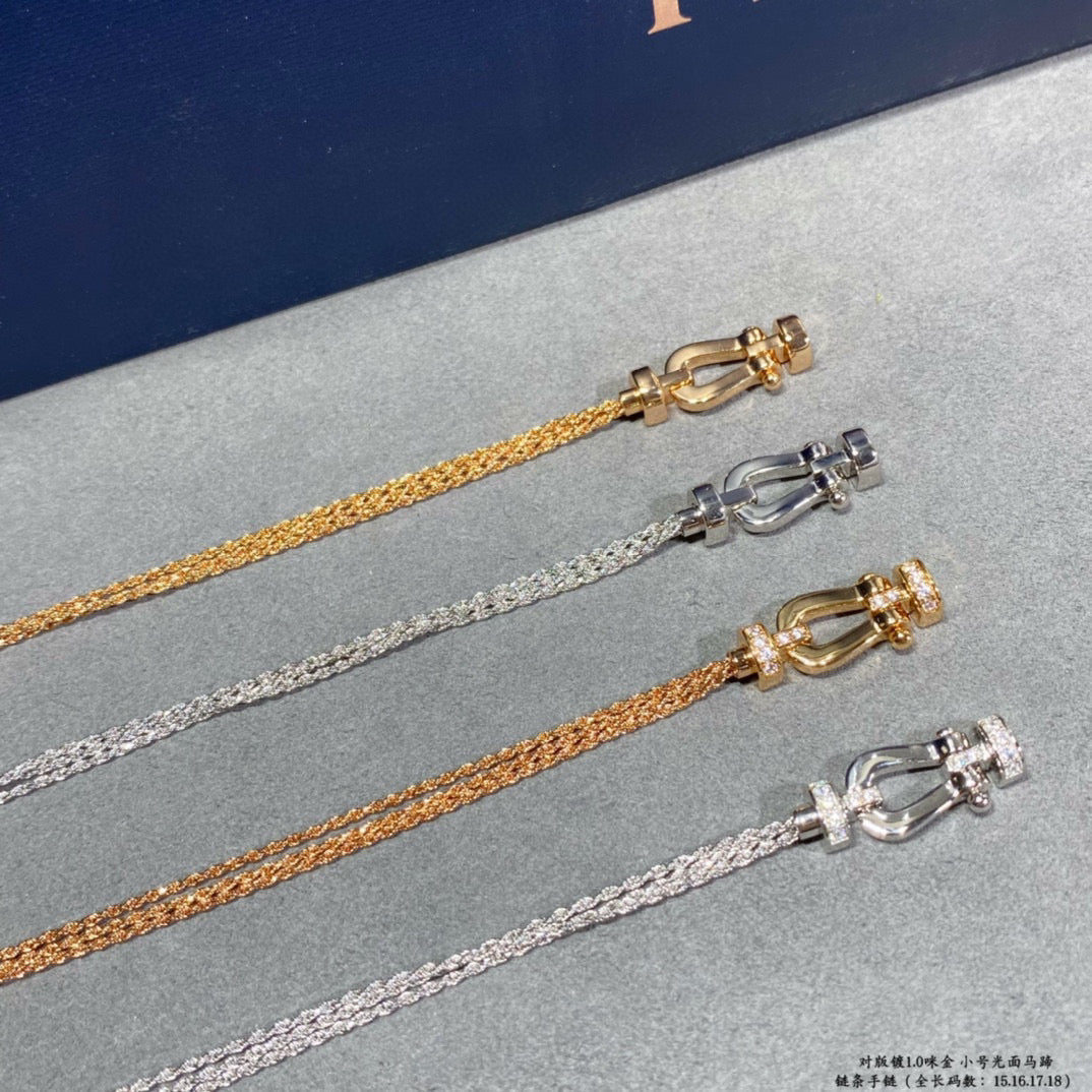 [⭐Haelin Jewelry]FORCE SMALL HORSESHOE  DIAMOND CHAIN ROPE BRACELET