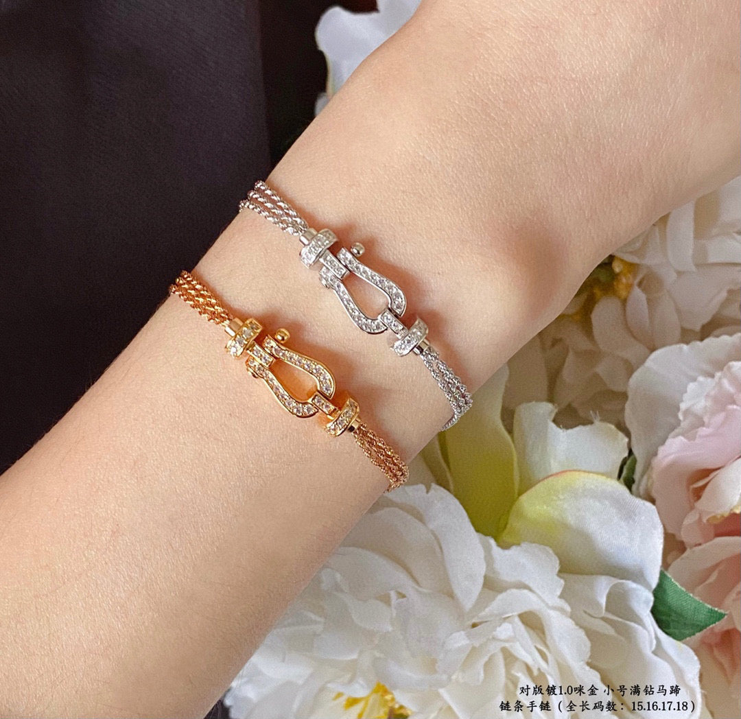 [⭐Haelin Jewelry]FORCE SMALL HORSESHOE  DIAMOND CHAIN ROPE BRACELET