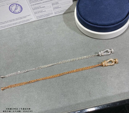 [⭐Haelin Jewelry]FORCE SMALL HORSESHOE  DIAMOND CHAIN ROPE BRACELET