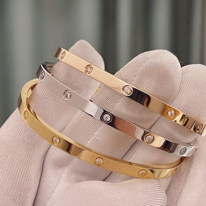 [⭐Haelin Jewelry]LOVE BRACELET 3.65MM 10 DIAMONDS