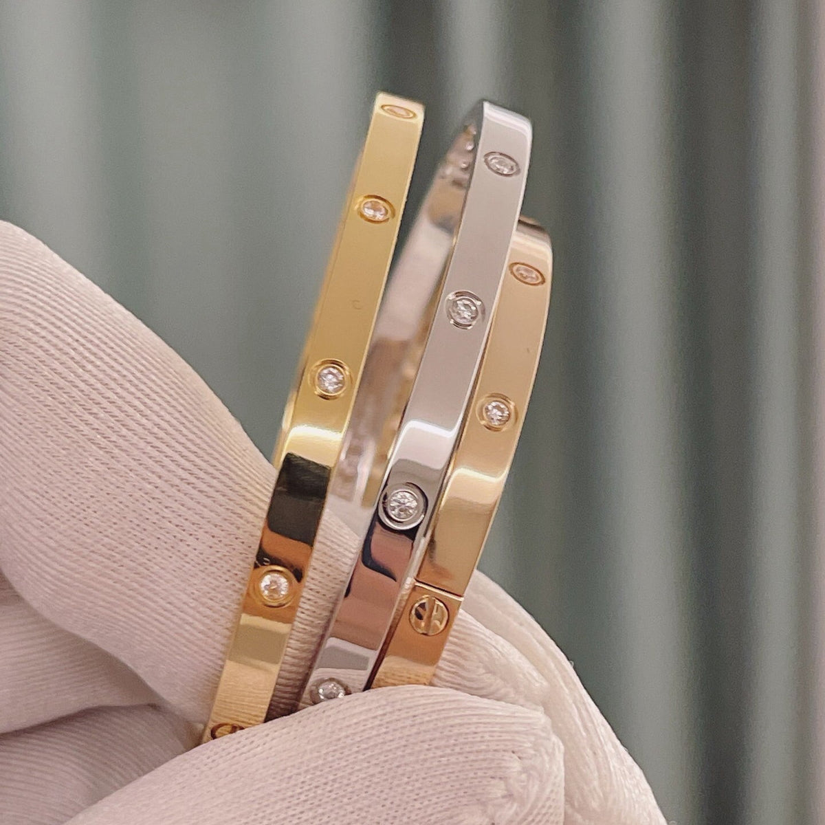 [⭐Haelin Jewelry]LOVE BRACELET 3.65MM 10 DIAMONDS