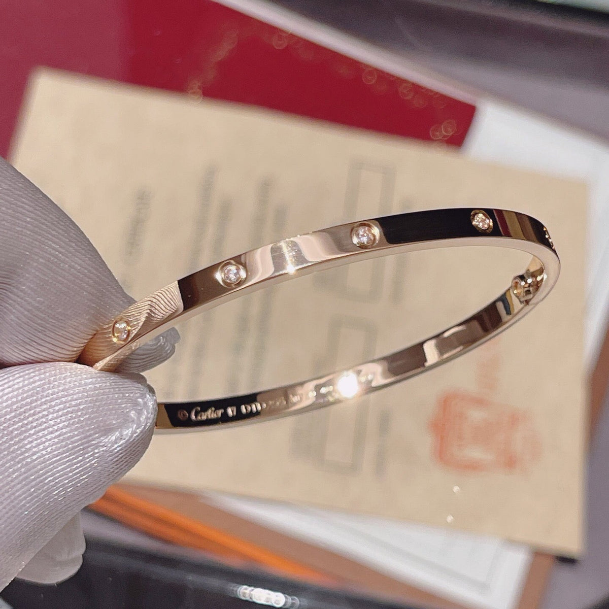 [⭐Haelin Jewelry]LOVE BRACELET 3.65MM 10 DIAMONDS