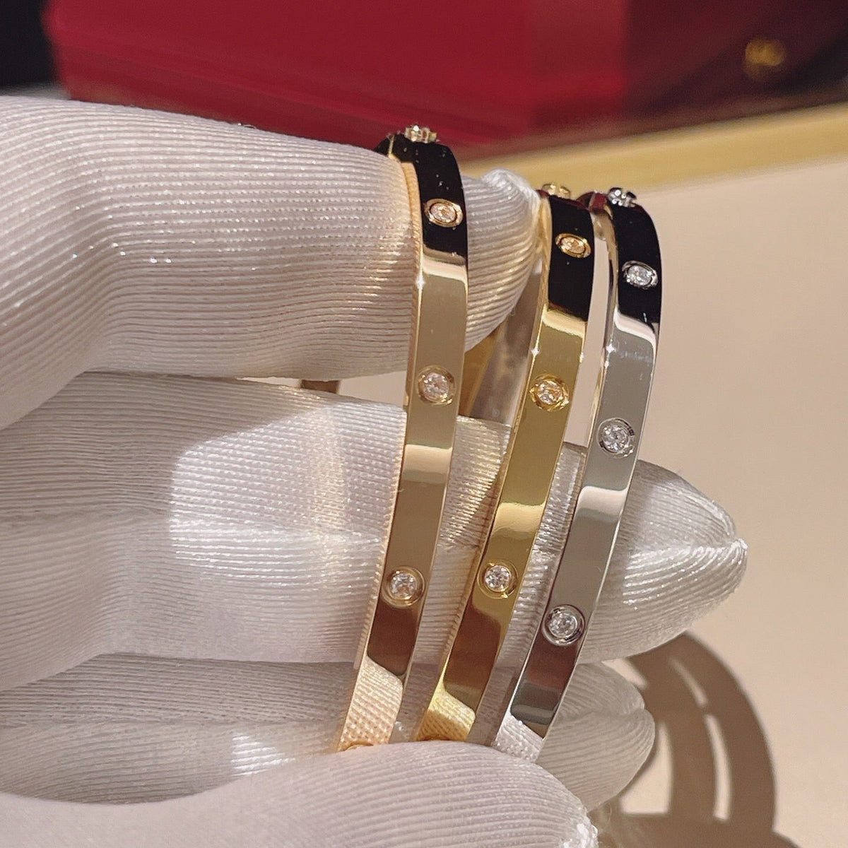 [⭐Haelin Jewelry]LOVE BRACELET 3.65MM 10 DIAMONDS