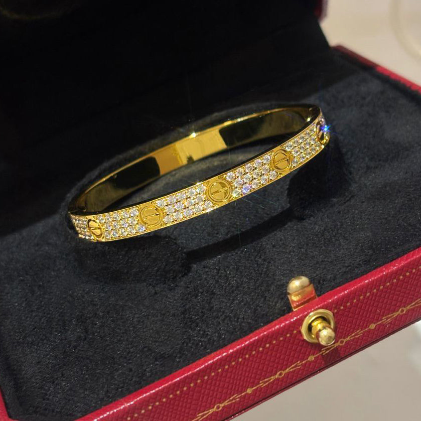 [⭐Haelin Jewelry]LOVE BRACELET 6.1MM DIAMOND-PAVED